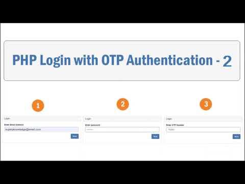 PHP Login System With Email Verification Using OTP Method. Part 2. with ...