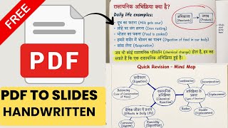 FREE AI Tool for Handwritten Notes | Pdf se Handwritten Slides banaye | Notebooklm Pdf to slides screenshot 4
