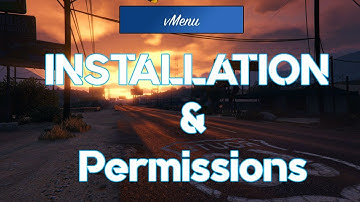FiveM - vMenu Setup & Permissions (2020)
