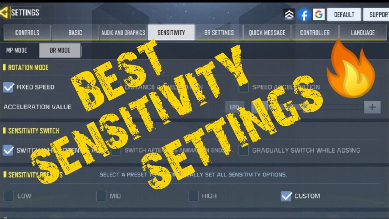 Best sensitivity for BR in COD mobile YouTube