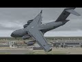 Giant C-17 Landing Badly During The Heavy Storm