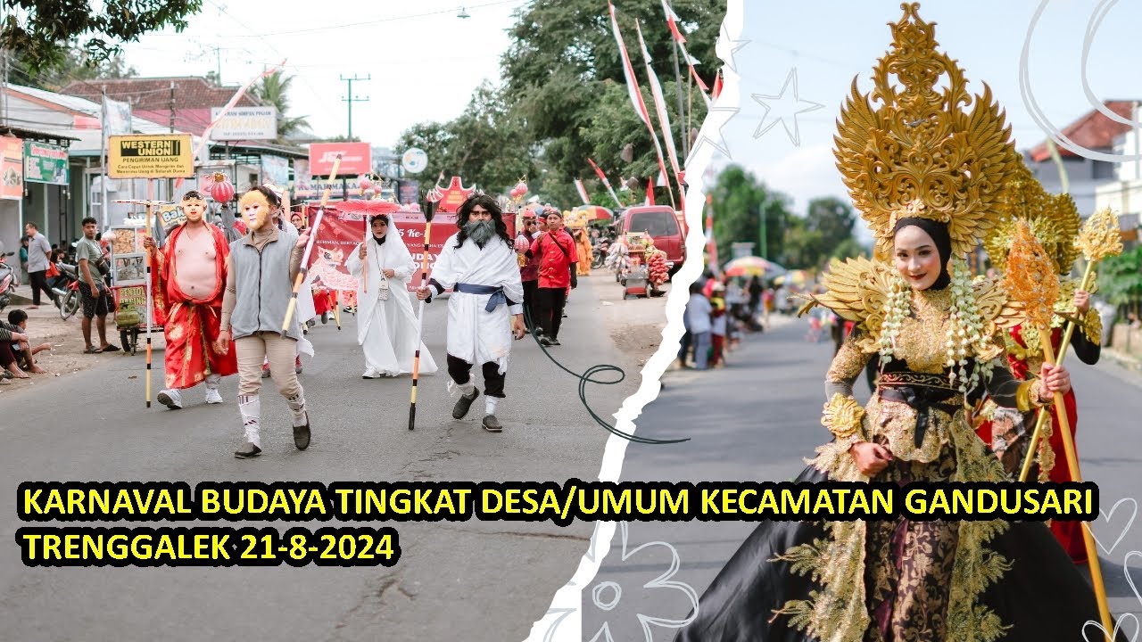 LIVE KARNAVAL BUDAYA TINGKAT DESA/UMUM KECAMATAN GANDUSARI TRENGGALEK 21-8-2024