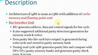 Features and Architecture of 80486