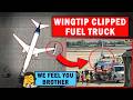 Plane Hits Fuel Truck near Terminal Gate | Passengers Deplaned
