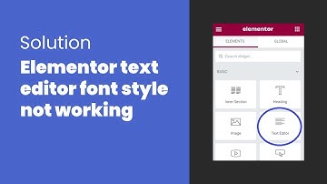 Elementor text editor font style not working solution (color or font size)