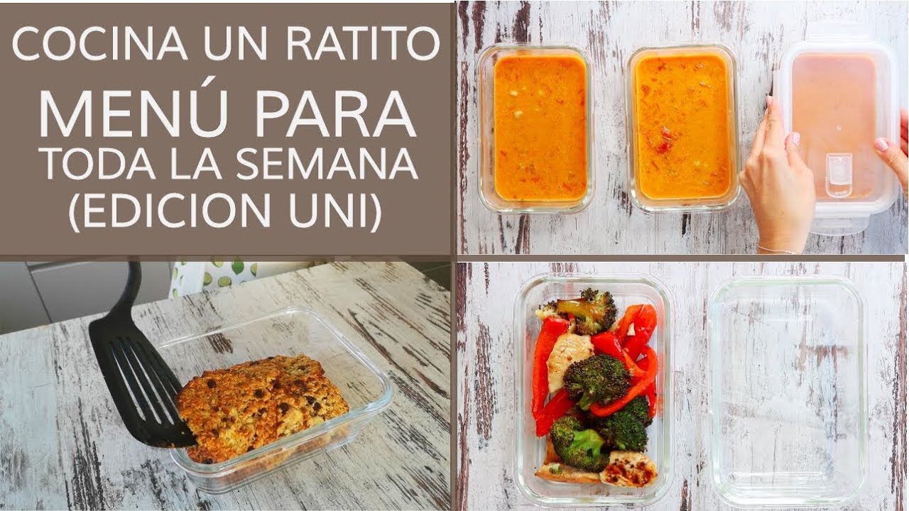 Menú semanal (Batch cooking) | Vuelta a la Uni (fácil y rico)