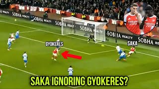 SAKA’S SELFISH MOMENT? ARSENAL FANS DIVIDED AFTER GYÖKERES SNUB VS BRIGHTON!