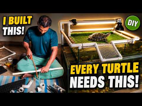 Building the Perfect Turtle Basking Platform | DIY PVC Turtle Loft (Time Lapse)