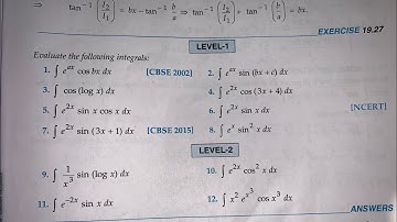 RD SHARMA EX 19.27 Q1 TO  Q12 SOLUTIONS OF CHAPTER 19 INDEFINITE INTEGRALS CLASS 12TH