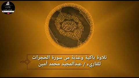 تلاوة ليس لها مثيل من سورة الحجرات(فلنتأدب مع رسول الله)
