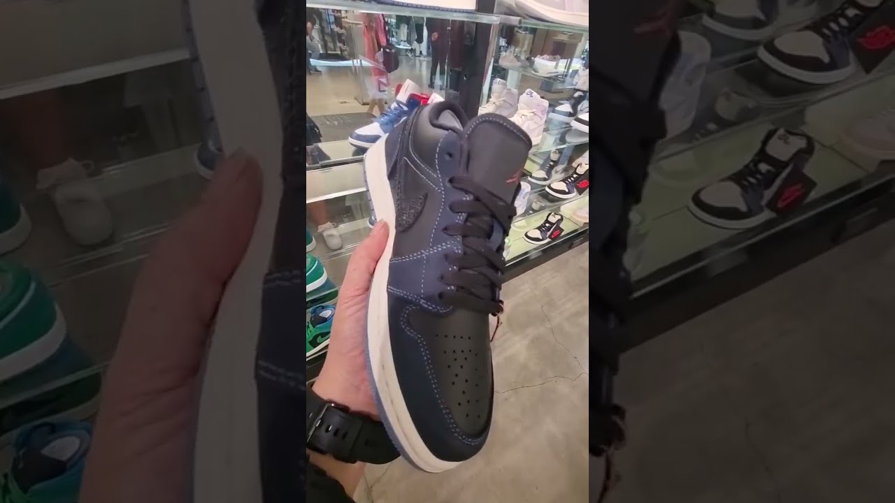 AIR JORDAN 1 LOW SE BLACK AND DARK OBSIDIAN ACTUAL LOOK