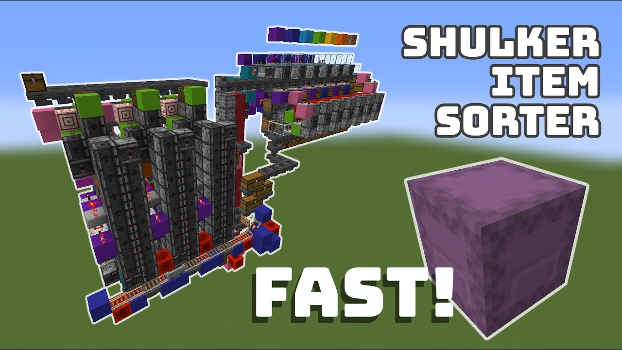 FAST Minecraft Shulker Based Sorting System Java 1.16+