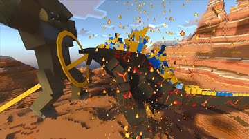 Burning Godzilla VS Kong Godzilla and Kong Rise Of The Titans ADDON in Minecraft PE MMCRAFT TV