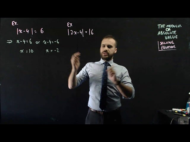 The modulus or absolute value solving equations