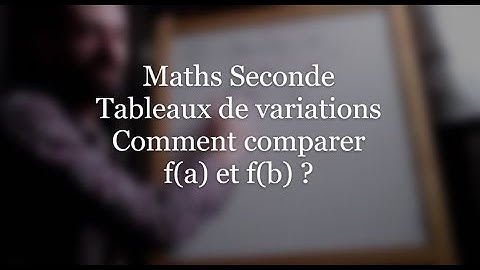 2nde - Tableaux de variations - comment comparer f(a) et f(b)?