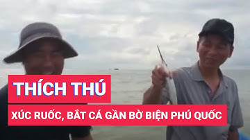 Du khách thích thú xúc ruốc, bắt cá gần bờ biển Phú Quốc
