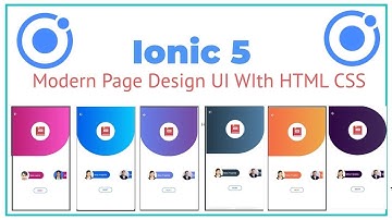 Ionic 6 : Modern UI Design Page
