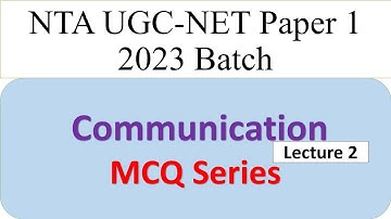 UGC NTA NET - MCQ