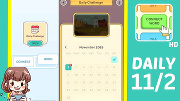 Connect Word Daily Challenge November 2 Answers Walkthrough