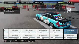 Car X drift racing 100Adh setup for the Burner JDM.