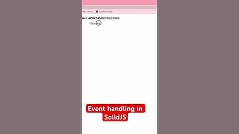 Event Handling in Solid JS #javascript #coding #solidjs full video in my Solidjs Playlist