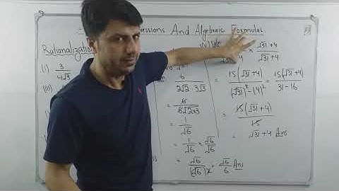 EX:4.4 Rationalization Q:1,3,4 (Algebraic Expressions And Algebraic Formulas), Punjab,Federal Boards