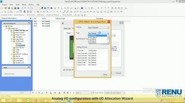 Analog I/O configuration with I/O Allocation Wizard