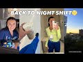 First 3 night shifts  adjusting to new routine sleep struggles meal prep lashes