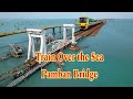 Pamban Bridge Train Crossing 😍 | Most Dangerous Sea Bridge in India #pambanbridge #traincrossing