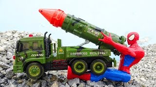 Spiderman, rocket car, hulk, dump truck - Toys for kids G285M