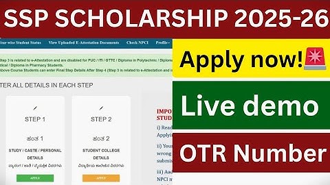 SSP Scholarship 2025-26 | Full Demo | How to Apply & Link NSP OTR🔥