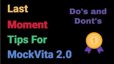 Last Moment Tips for MockVita 2.0 2020 || Errors || Plagrism