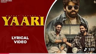 Yaari (Official Video) Masoom Sharma | Rohit Lamba, Vinay Yadav | New Haryanvi Songs Haryanavi 2025 
