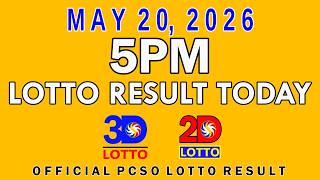 5pm Lotto Result Today May 20 2026 Swertres 3D Lotto Ez2 2D Lotto PCSO