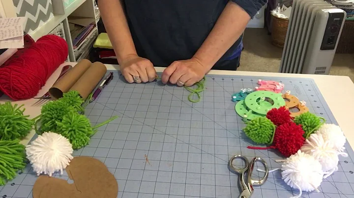 DIY Pom Pom tutorial using two toilet paper rolls