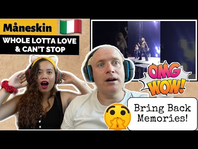 Måneskin - Whole Lotta Love / Can't Stop | REACTION! 🇮🇹 class=