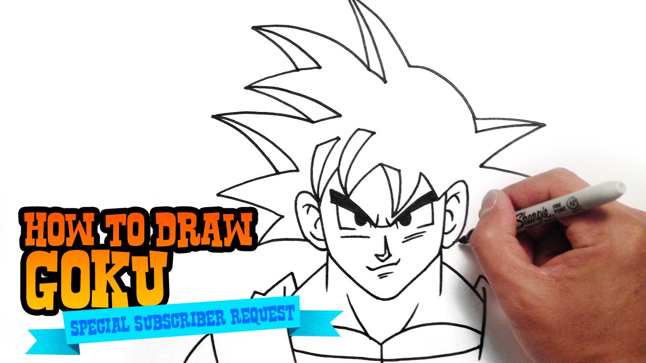 How to Draw Son Goku from Dragon Ball Z Step by Step Drawing