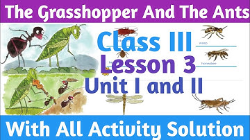 The grasshopper and the ants, class 3 English West Bengal board, class 3 English lesson 3