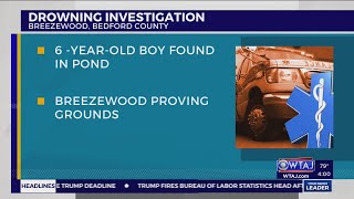 6-year-old pronounced dead after being found in pond in Bedford County