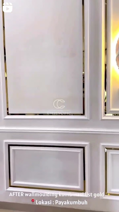 Wall Moulding kombinasi dengan List Gold menjadikan ruangan lebih mewah