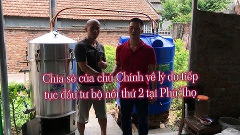 Lắp 2 bộ nồi hơi nấu rượu đa năng inox loại 50kg gạo bếp củi liền thân tại Phú Thọ