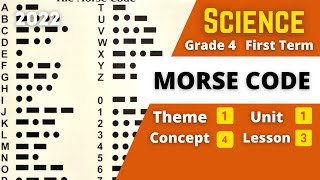 SCIENCE | Grade 4 | Morse Code | Unit 1 - Concept 4 - Lesson 3