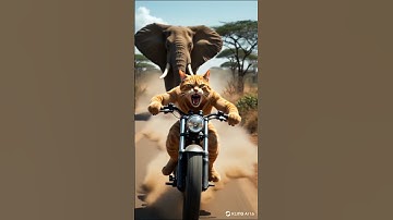 #cat and elephant war # kling ai 1.6#leonardo ai