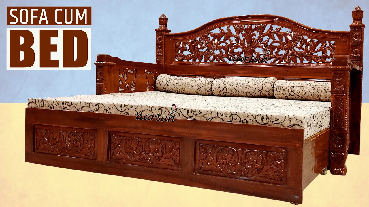 Sofa Cum Bed Design for home teak wood sofa bed ideas