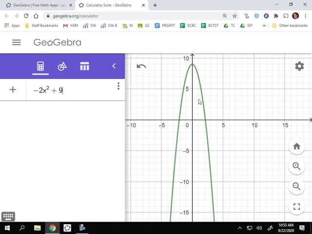 Line of best fit – GeoGebra