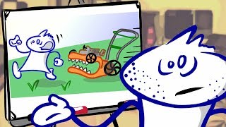 My SCARY Lawnmower Story | Blender Animated Cartoon