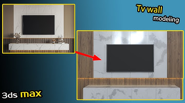 tv wall modeling in 3dsmax