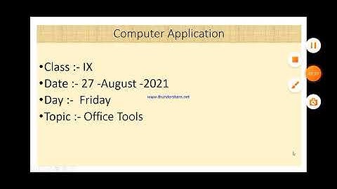 Class IX Computer Application 27 08 2021 by Mr  Praveen Singh