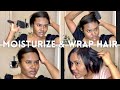 How to wrap your hair - relaxed hair (night time routine)