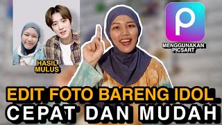 EDIT FOTO BARENG IDOL/ARTIS ANTI RIBET MENGGUNAKAN PICSART screenshot 3